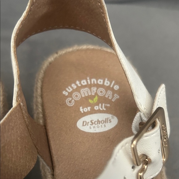 Dr Scholls White Espadrille Sandals - Picture 7 of 10